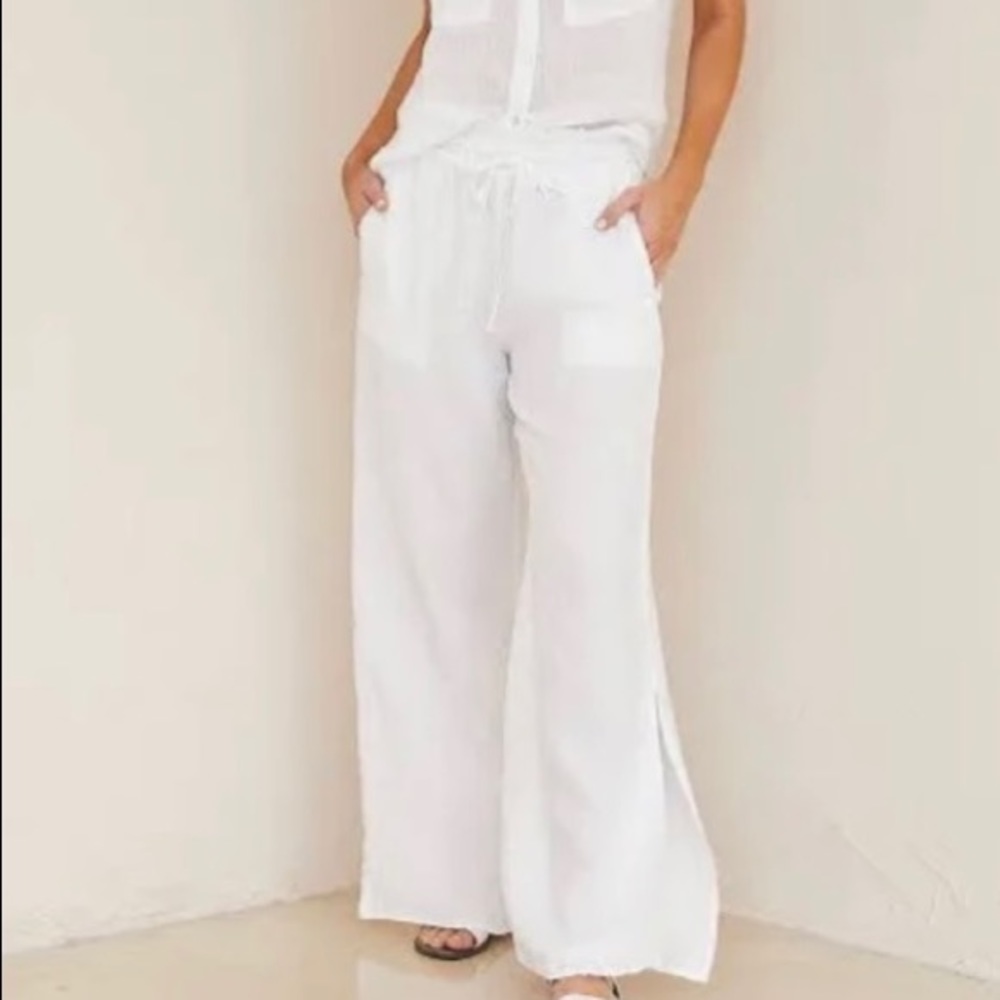 EUC Bella Dahl white wide pants for Anthropologie